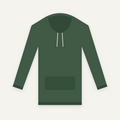 Forest green fleece pullover hoodie