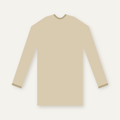 Oatmeal cotton long-sleeve t-shirt