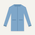 Sky blue packable rain jacket